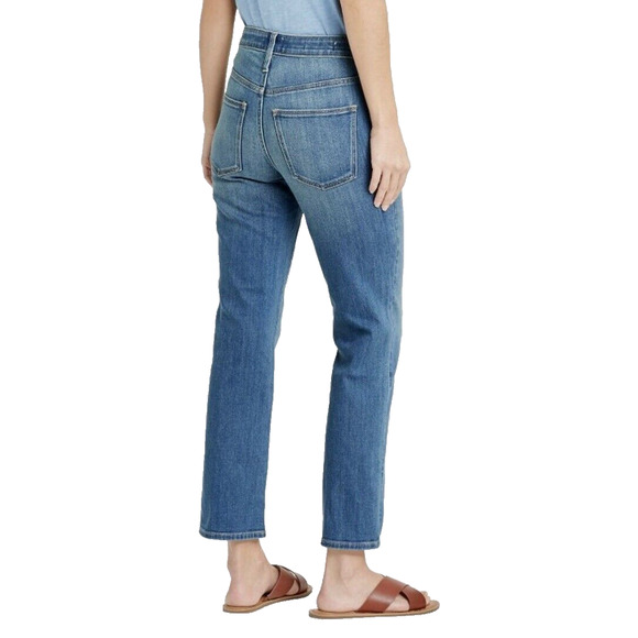 Womens Jeans Size 00 High Rise Slim Straight Fit Cropped Universal Threads🔥 - Picture 3 of 9